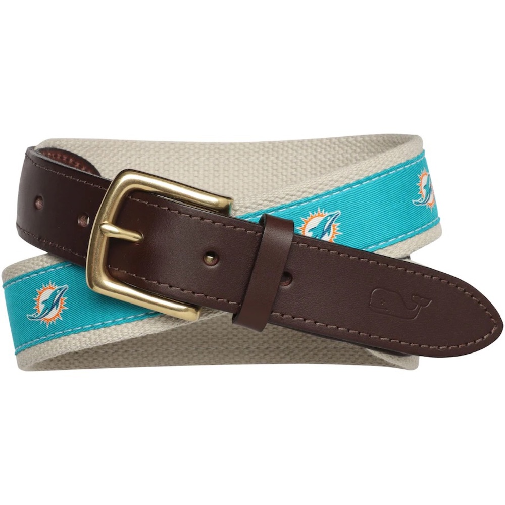 Men’s Vineyard Vines NFL Miami Dolphins Canvas Belt